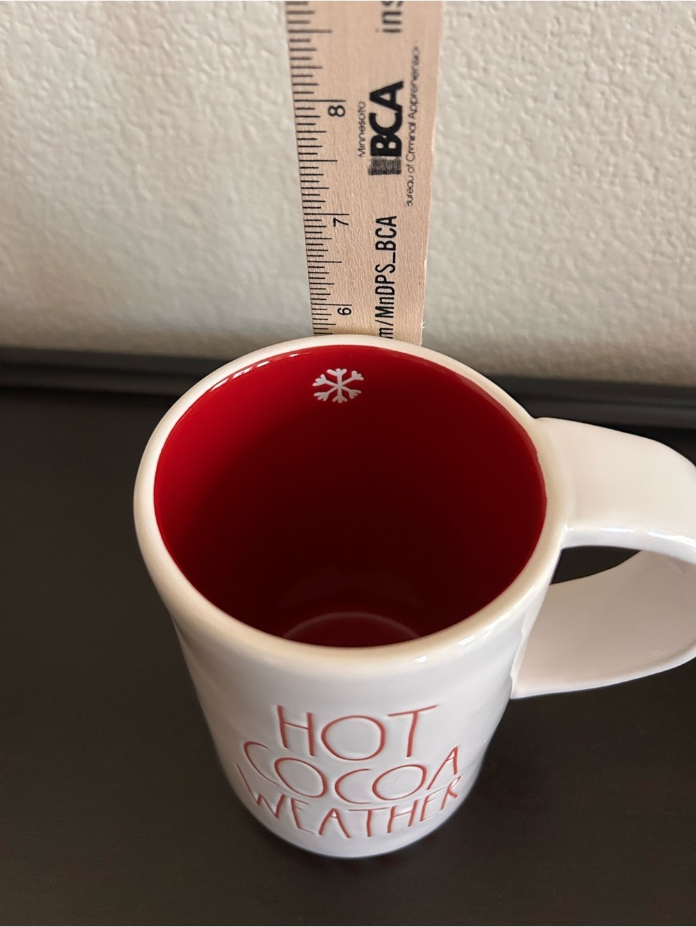 Rae Dunn Hot Cocoa Weather Christmas Mug Red
Interior Snowflake Accent - Picture 8 of 11